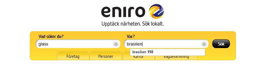 Eniro är inte en sökmotor det är en söktjänst.
